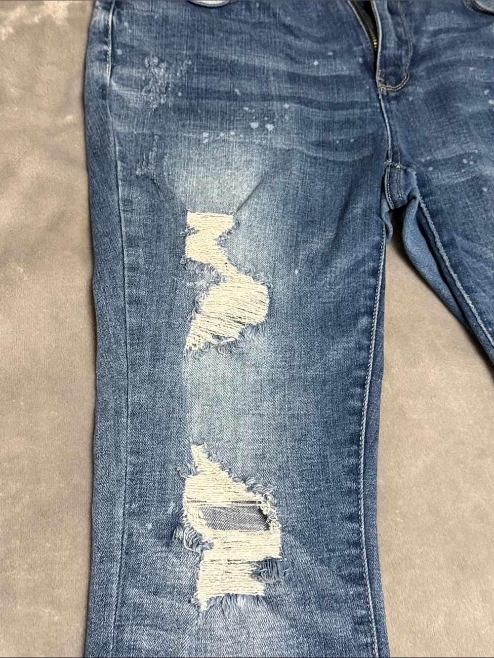 Judy Blue Distressed Medium Blue Skinny Jeans style JB88197 item 72506